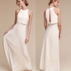 💯%BHLDN Jill Stuart Iva Crepe Maxi  Dres
